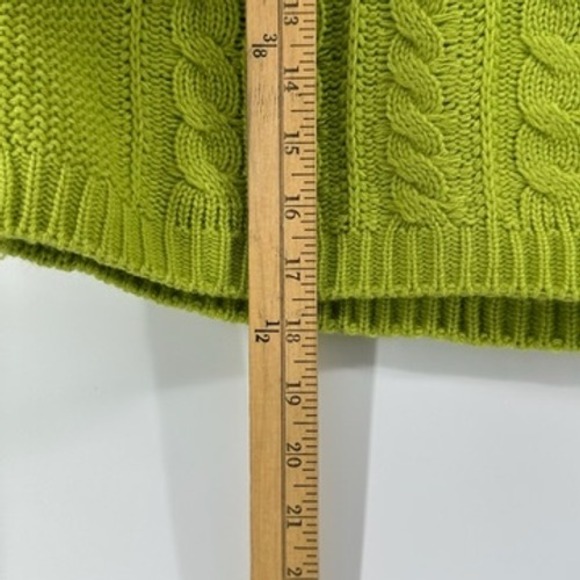 Hippie Rose‎ Green Cable Knit Crop Top Sweater Small Knitwear Pullover - Picture 4 of 8